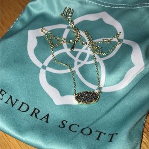 Kendra Scott Elisa Pendant Druzy Necklace Gold